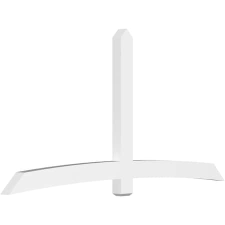Ekena Millwork Bellingham Architectural Grade PVC Gable Bracket, 108"W x 54"H x 4"D x 6"F, 12/12 Pitch GBP108X54X0406BEL00